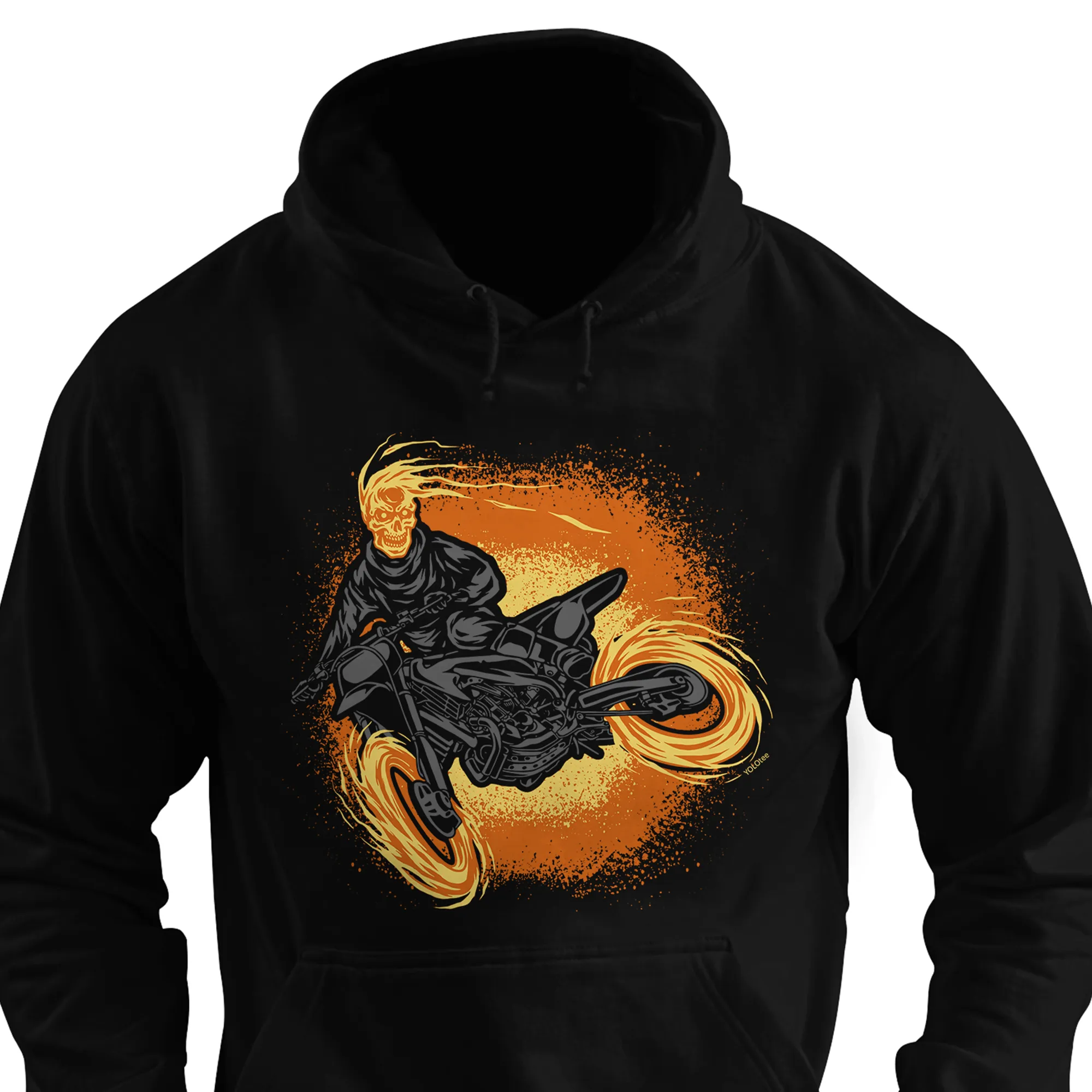 Flaming Motorcycle Premium Cotton Shirt