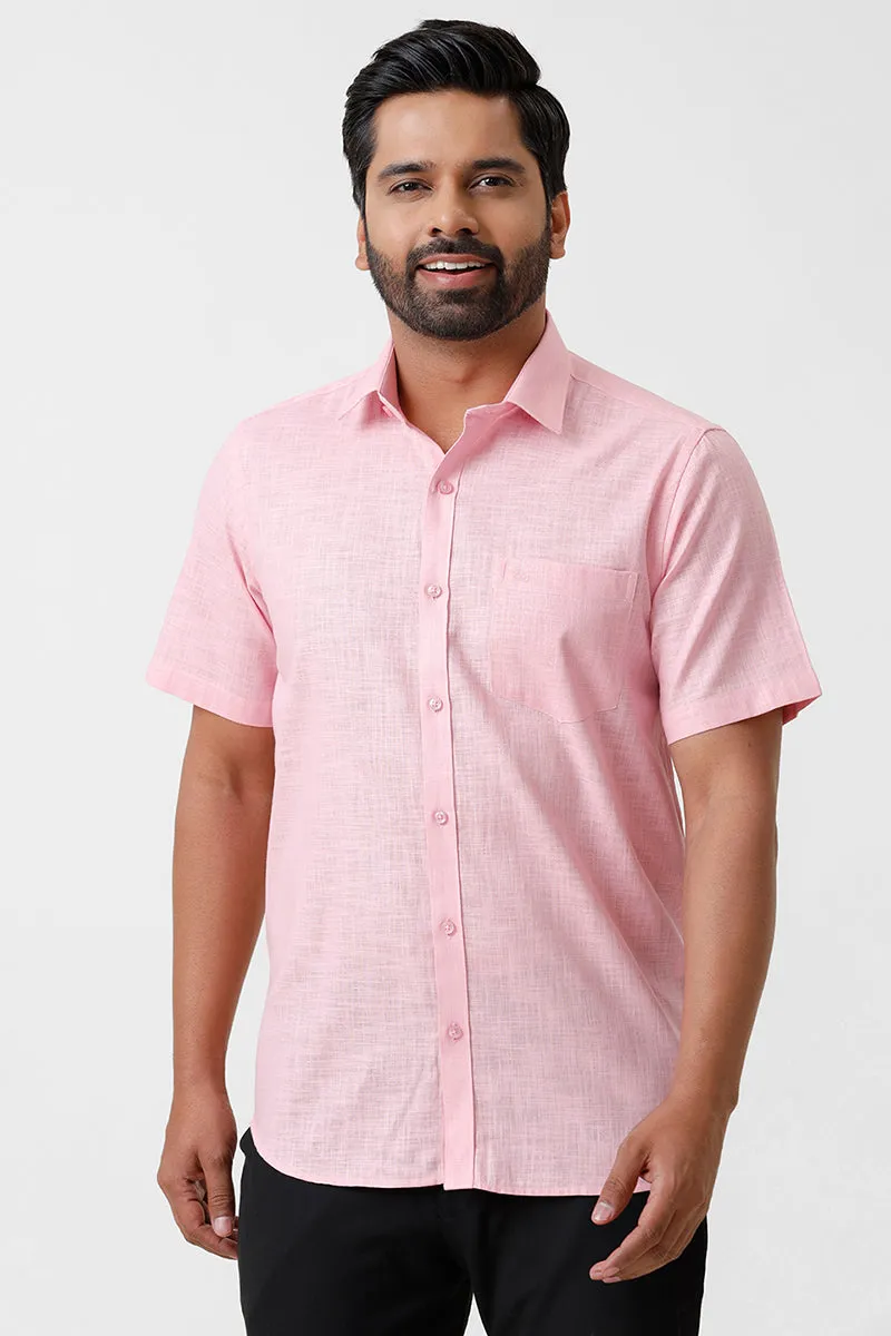 Indo Cotton - Pink Formal Shirts For Men | Ariser