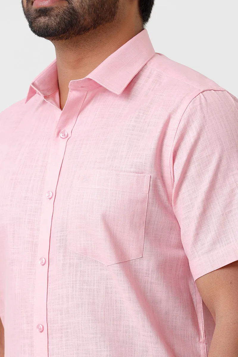 Indo Cotton - Pink Formal Shirts For Men | Ariser