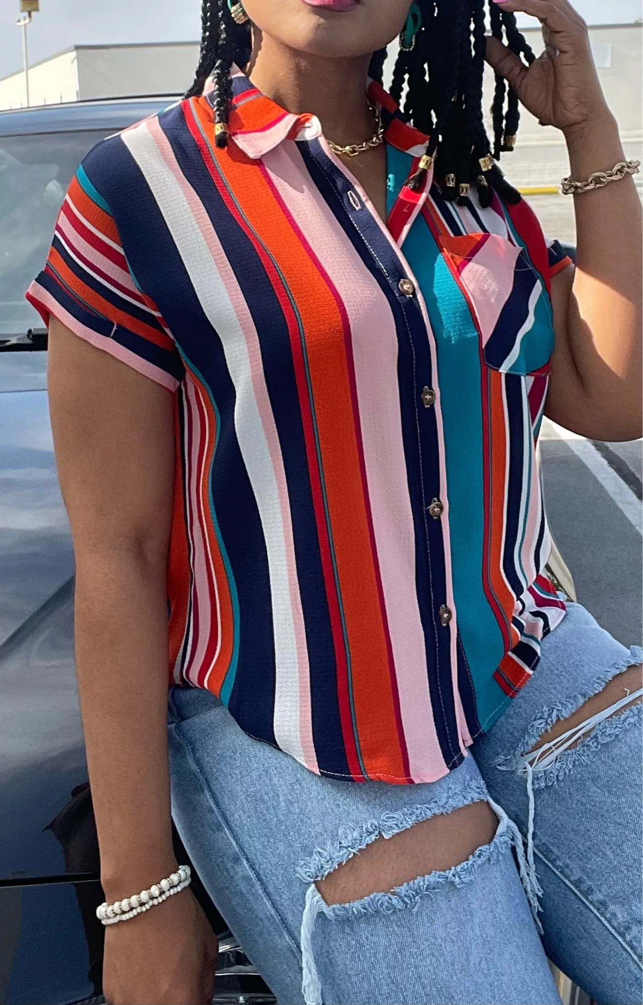 Joy Button Down Shirts for Women