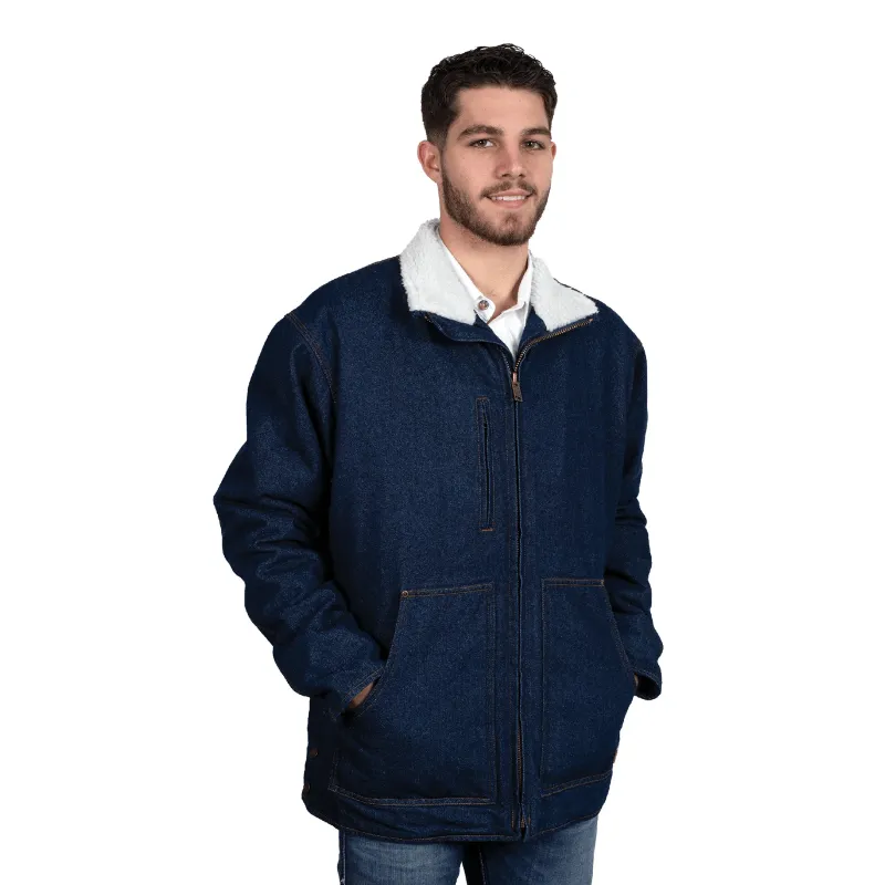 Just Country Jacket Mens Diamantina Sherpa Denim