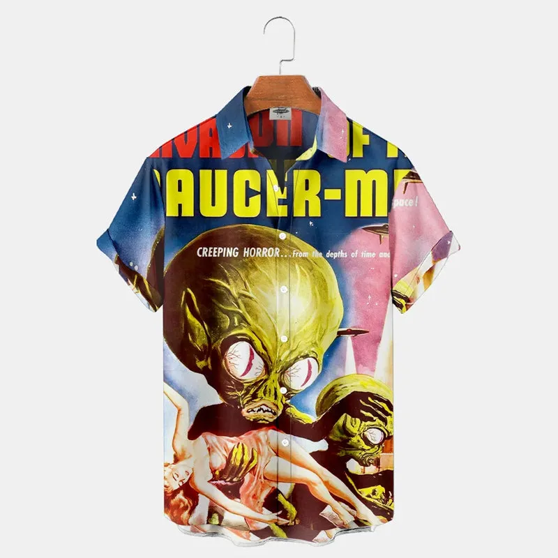 Men Hawaiian Harajuku 3D Printing Short Sleeve Shirts