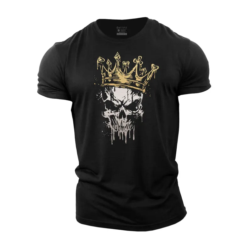 Poker Crown Skull Cotton T-Shirt
