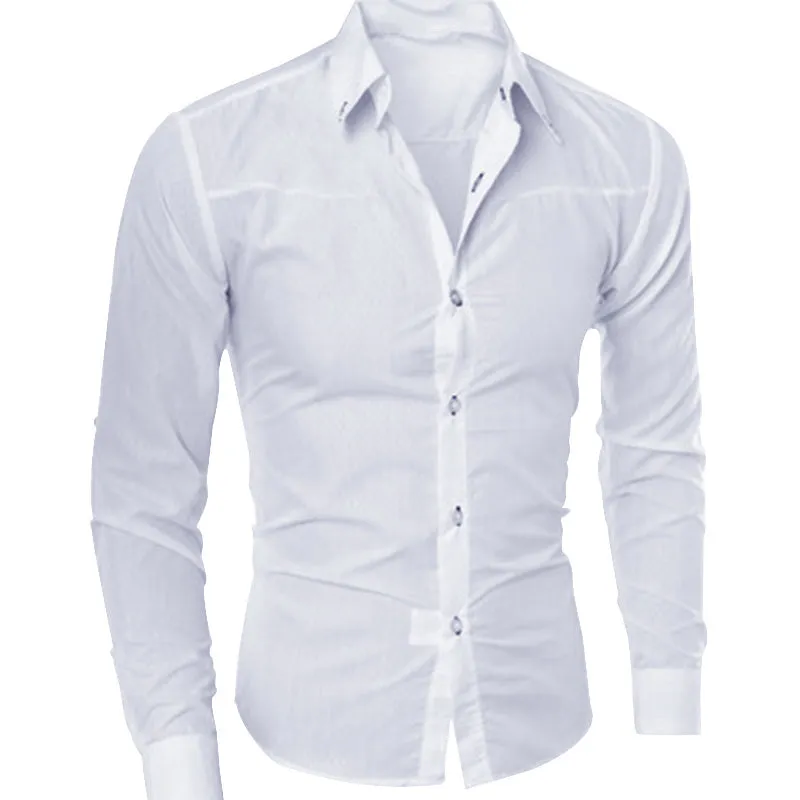 West Louis™ Brand Soft Solid Dress Shirt