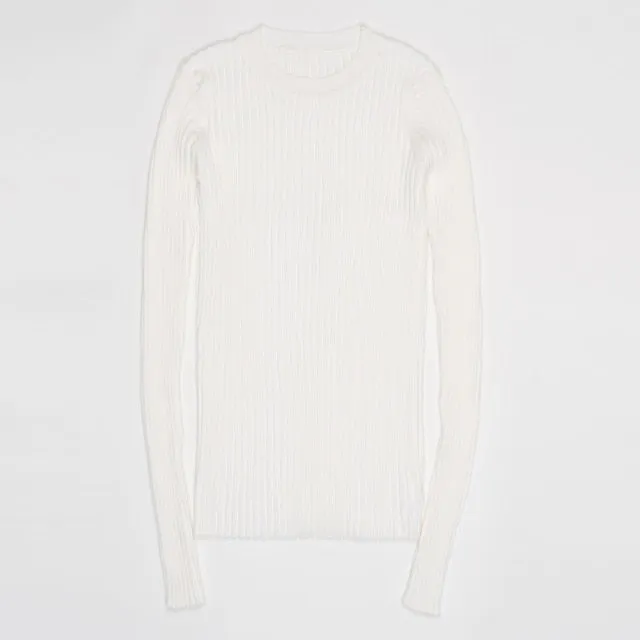 Women Sweater Pullover Basic Rib Knitted Cotton Tops