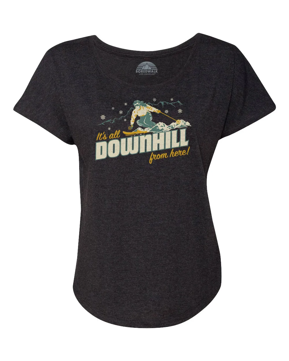 Women's It's All Downhill From Here Scoop Neck T-Shirt