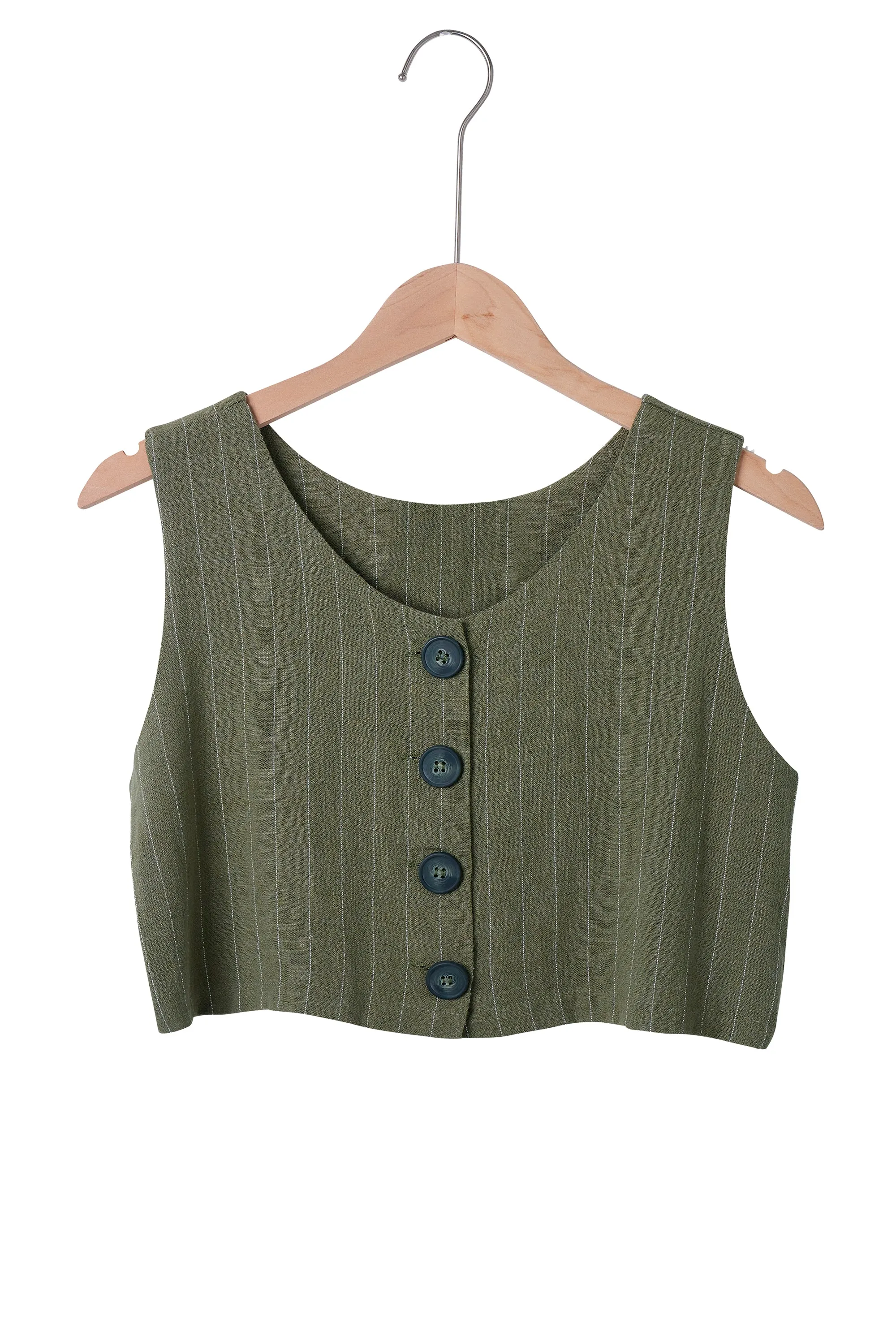 Yve Striped Linen Top